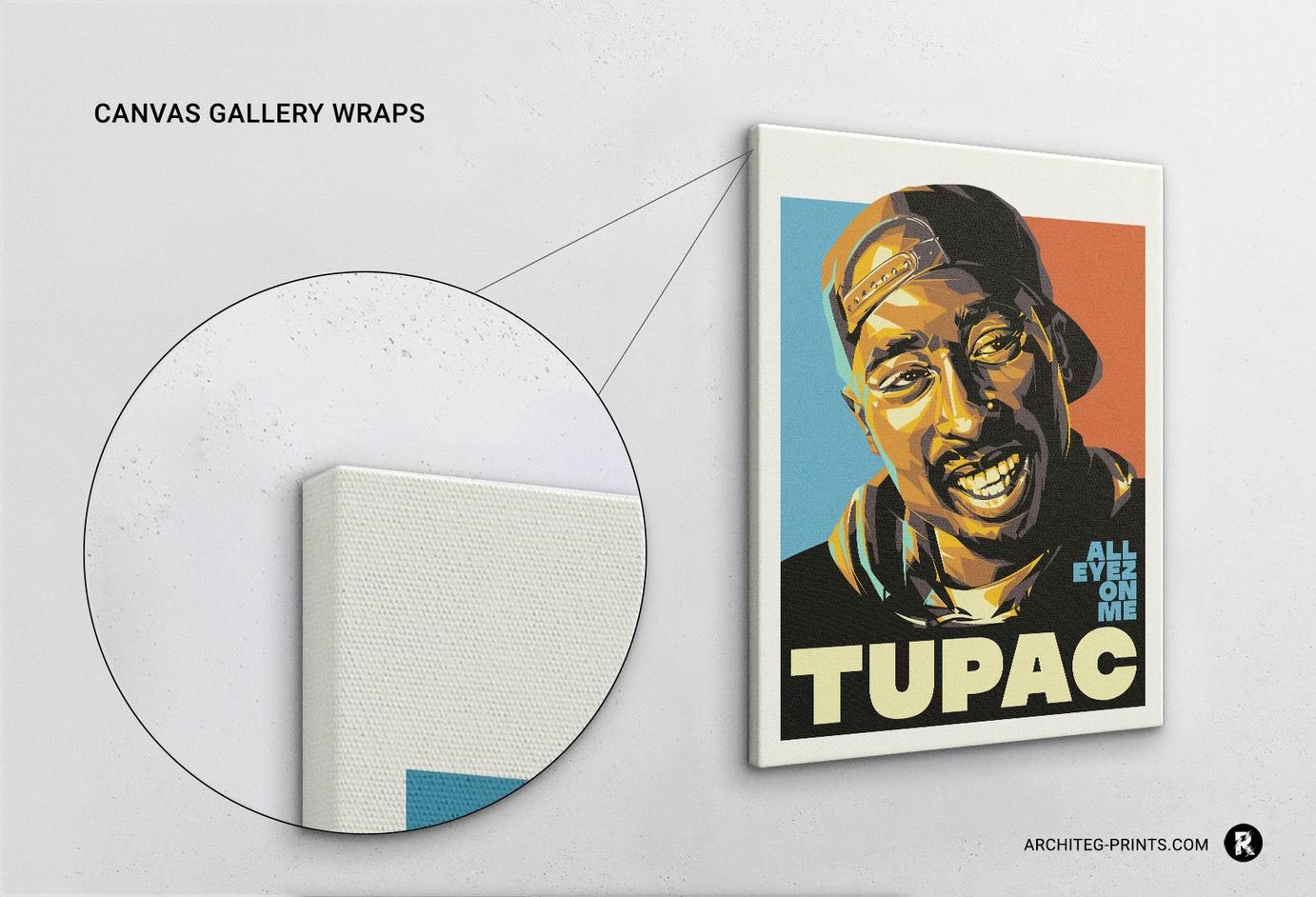 2Pac - Tupac Shakur - Rap Hip Hop Modern Music Poster | Architeg